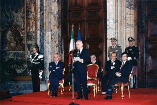 Presentazione degli auguri da parte del Corpo Diplomatico al Presidente Oscar Luigi Scalfaro