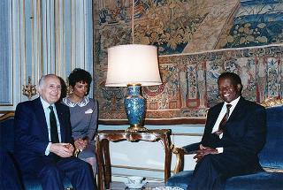 Incontro con il Presidente della Repubblica del Botswana, Ketumile Masire