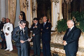 Francesco Colucci, Presidente della Confcommercio, con componenti della Giunta e del Consiglio generale