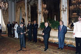 Francesco Colucci, Presidente della Confcommercio, con componenti della Giunta e del Consiglio generale