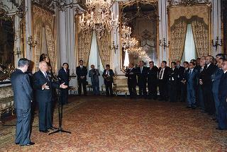 Francesco Colucci, Presidente della Confcommercio, con componenti della Giunta e del Consiglio generale