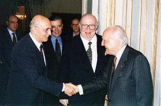Sen. Giovanni Spadolini e on. Giorgio Napolitano, presidenti del Senato e della Camera
