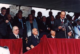 Cerimonia inaugurale delle celebrazioni del cinquantennale della Resistenza e della guerra di Liberazione
