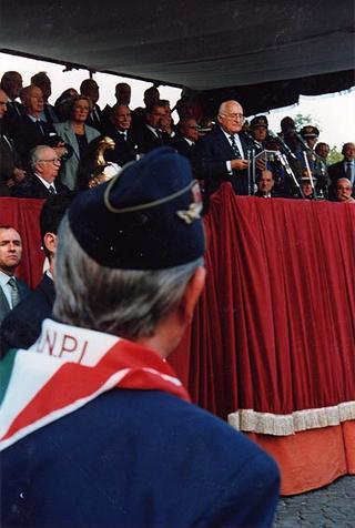 Cerimonia inaugurale delle celebrazioni del cinquantennale della Resistenza e della guerra di Liberazione