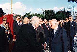 Cerimonia inaugurale delle celebrazioni del cinquantennale della Resistenza e della guerra di Liberazione