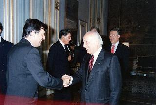Incontro con una delegazione del Club Alpino Italiano in occasione del centenario d'inaugurazione del rifugio più alto d'Europa