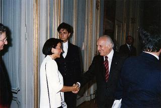 Incontro con una delegazione del Club Alpino Italiano in occasione del centenario d'inaugurazione del rifugio più alto d'Europa