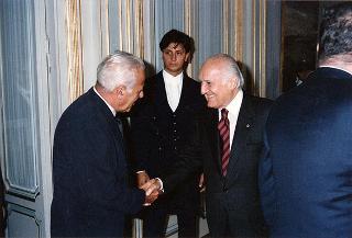 Incontro con una delegazione del Club Alpino Italiano in occasione del centenario d'inaugurazione del rifugio più alto d'Europa