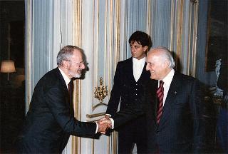 Incontro con una delegazione del Club Alpino Italiano in occasione del centenario d'inaugurazione del rifugio più alto d'Europa
