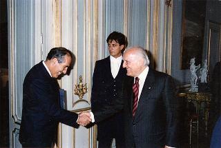 Incontro con una delegazione del Club Alpino Italiano in occasione del centenario d'inaugurazione del rifugio più alto d'Europa