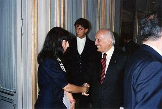 Incontro con una delegazione del Club Alpino Italiano in occasione del centenario d'inaugurazione del rifugio più alto d'Europa