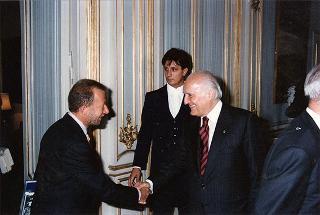 Incontro con una delegazione del Club Alpino Italiano in occasione del centenario d'inaugurazione del rifugio più alto d'Europa