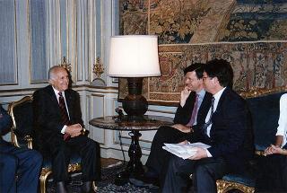 Incontro con una delegazione del Club Alpino Italiano in occasione del centenario d'inaugurazione del rifugio più alto d'Europa