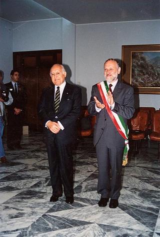 Intervento del Presidente della Repubblica Scalfaro, in forma privata, a Boves (Cuneo), per il 50° anniversario dell'eccidio.