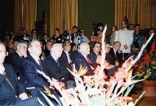 Visita del Presidente Scalfaro in occasione degli interventi, in forma privata, a Modena per la cerimonia dedicata al "Memorial S. Giulia - Sculture per la Resistenza" di Monchio di Palagano ed a Carpi per la celebrazione del 50° anniversario dell'inizio delle deportazioni politiche e razziali