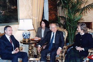 Il Presidente della Repubblica Oscar Luigi Scalfaro incontra Andrei V. Kozyrev, ministro degli esteri della Federazione Russa