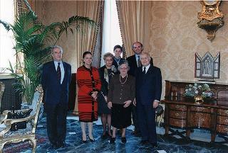 Il Presidente della Repubblica Oscar Luigi Scalfaro incontra la Sig.ra Maria Silone