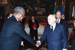 Antero Alberto Everdosa Abreu, nuovo ambasciatore della Repubblica della Angola: presentazione di lettere credenziali