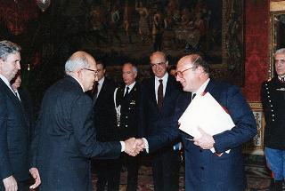 Plinio Apuleyo Mendoza, nuovo ambasciatore della Repubblica di Colombia: presentazione di lettere credenziali