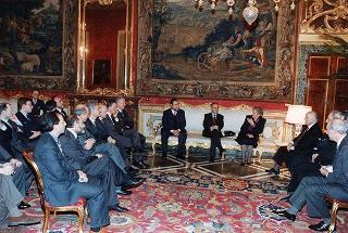 Il Presidente della Repubblica Oscar Luigi Scalfaro riceve l'on. Maria Eletta Martini, con una delegazione di firmatari della "Carta 1993"