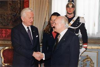 Incontro del Presidente della Repubblica Oscar Luigi Scalfaro con Richard von Weizsaecker, Presidente della Repubblica Federale di Germania