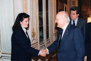 Incontro del Presidente della Repubblica Oscar Luigi Scalfaro con la Presidenza nazionale della Federazione universitaria cattolica italiana