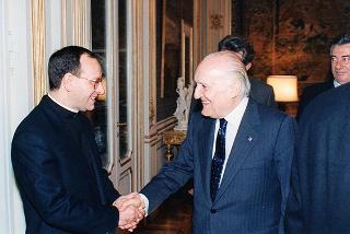 Incontro del Presidente della Repubblica Oscar Luigi Scalfaro con la Presidenza nazionale della Federazione universitaria cattolica italiana