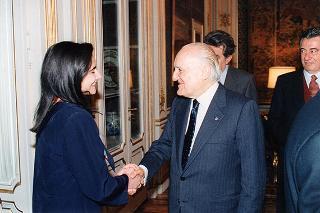 Incontro del Presidente della Repubblica Oscar Luigi Scalfaro con la Presidenza nazionale della Federazione universitaria cattolica italiana