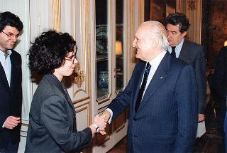 Incontro del Presidente della Repubblica Oscar Luigi Scalfaro con la Presidenza nazionale della Federazione universitaria cattolica italiana