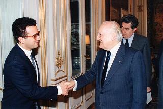Incontro del Presidente della Repubblica Oscar Luigi Scalfaro con la Presidenza nazionale della Federazione universitaria cattolica italiana