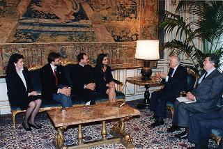 Incontro del Presidente della Repubblica Oscar Luigi Scalfaro con la Presidenza nazionale della Federazione universitaria cattolica italiana