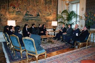 Incontro del Presidente della Repubblica Oscar Luigi Scalfaro con la Presidenza nazionale della Federazione universitaria cattolica italiana