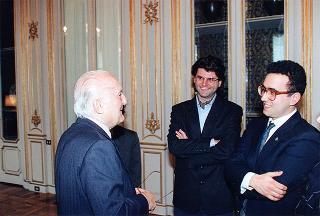 Incontro del Presidente della Repubblica Oscar Luigi Scalfaro con la Presidenza nazionale della Federazione universitaria cattolica italiana