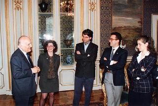 Incontro del Presidente della Repubblica Oscar Luigi Scalfaro con la Presidenza nazionale della Federazione universitaria cattolica italiana