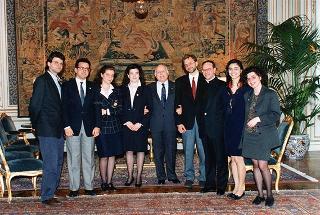 Incontro del Presidente della Repubblica Oscar Luigi Scalfaro con la Presidenza nazionale della Federazione universitaria cattolica italiana