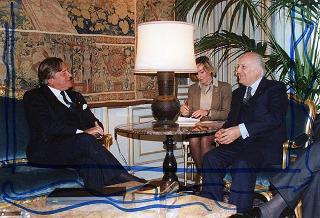 Incontro del Presidente della Repubblica Oscar Luigi Scalfaro con Lacalle Herrera, Presidente della Repubblica Orientale dell'Uruguay