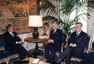 Incontro del Presidente della Repubblica Oscar Luigi Scalfaro con Lacalle Herrera, Presidente della Repubblica Orientale dell'Uruguay