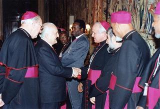 Incontro del Presidente della Repubblica Oscar Luigi Scalfaro con una delegazione del Segretario di Stato della S. Sede e una rappresentanza di partecipanti all'Assemblea speciale per l'Africa del Sinodo dei vescovi