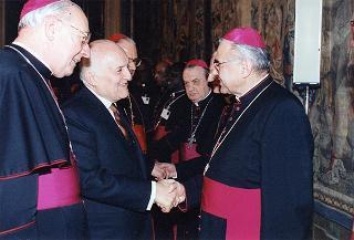 Incontro del Presidente della Repubblica Oscar Luigi Scalfaro con una delegazione del Segretario di Stato della S. Sede e una rappresentanza di partecipanti all'Assemblea speciale per l'Africa del Sinodo dei vescovi