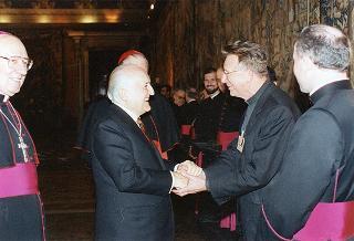Incontro del Presidente della Repubblica Oscar Luigi Scalfaro con una delegazione del Segretario di Stato della S. Sede e una rappresentanza di partecipanti all'Assemblea speciale per l'Africa del Sinodo dei vescovi