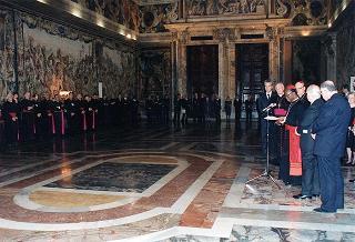Incontro del Presidente della Repubblica Oscar Luigi Scalfaro con una delegazione del Segretario di Stato della S. Sede e una rappresentanza di partecipanti all'Assemblea speciale per l'Africa del Sinodo dei vescovi