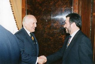 Il Presidente della Repubblica Oscar Luigi Scalfaro riceve una delegazione di partecipanti al Congresso nazionale dell'Unione italiana delle Chiese cristiane avventiste del 7° giorno