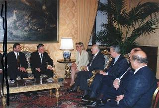 Incontro del Presidente della Repubblica Oscar Luigi Scalfaro con Lech Walesa, Presidente della Repubblica di Polonia
