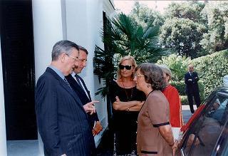 Soggiorno del Presidente della Repubblica Oscar Luigi Scalfaro a Villa Rosebery.