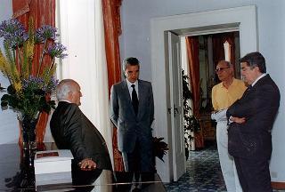 Soggiorno del Presidente della Repubblica Oscar Luigi Scalfaro a Villa Rosebery.