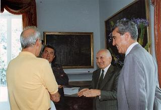 Soggiorno del Presidente della Repubblica Oscar Luigi Scalfaro a Villa Rosebery.