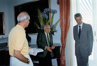 Soggiorno del Presidente della Repubblica Oscar Luigi Scalfaro a Villa Rosebery.