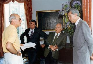 Soggiorno del Presidente della Repubblica Oscar Luigi Scalfaro a Villa Rosebery.