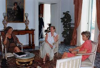 Soggiorno del Presidente della Repubblica Oscar Luigi Scalfaro a Villa Rosebery.