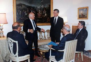 Soggiorno del Presidente della Repubblica Oscar Luigi Scalfaro a Villa Rosebery.